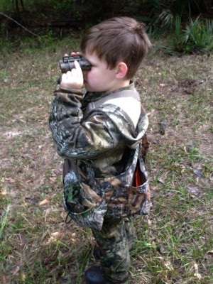 The last time we went out we saw about 6 or 7 deer standing on the trail about 300 yards from us.  Griff got to check them out in the binoculars.
